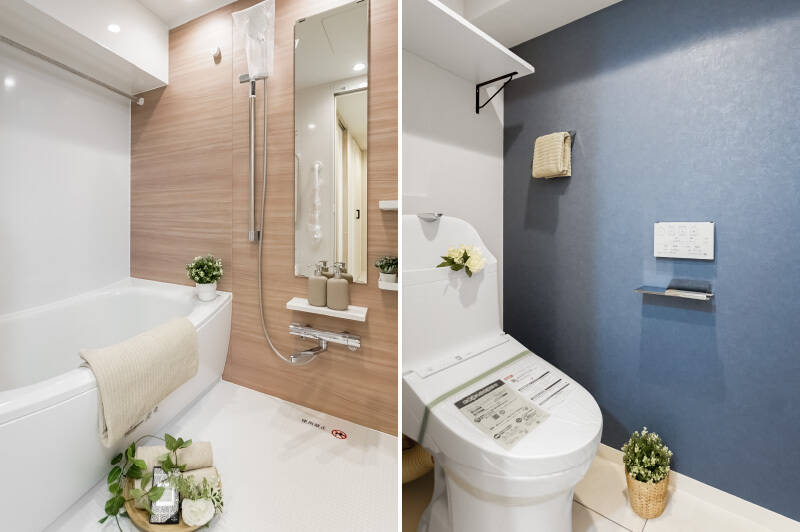 浴槽は1317サイズ。トイレは手洗い付きです。