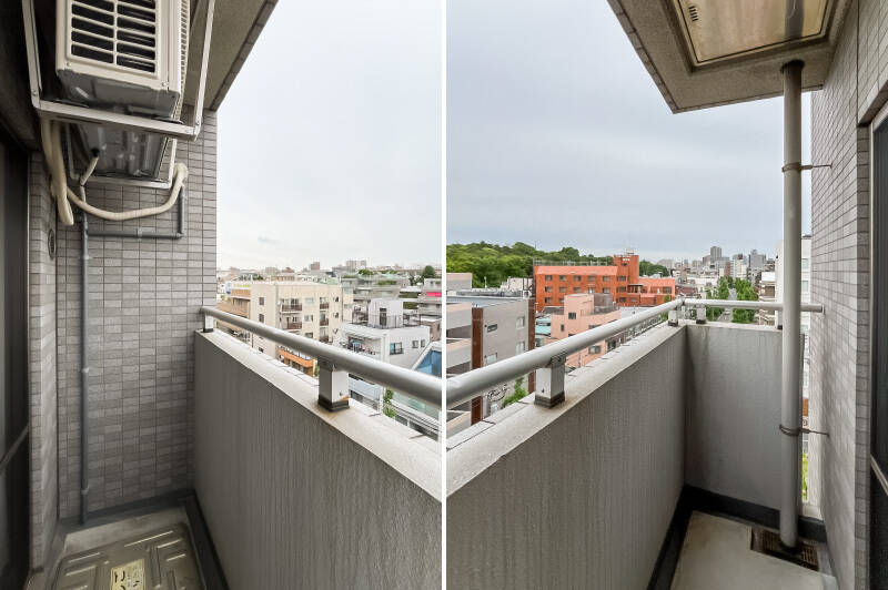 洋室B専用のバルコニー。お休み前、ほっとひと息付くのにいいですね。