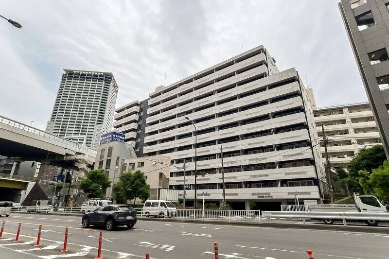 1968年築、地上11階建て、総戸数97戸のマンション。都会的な雰囲気に自然と溶け込む外観です。