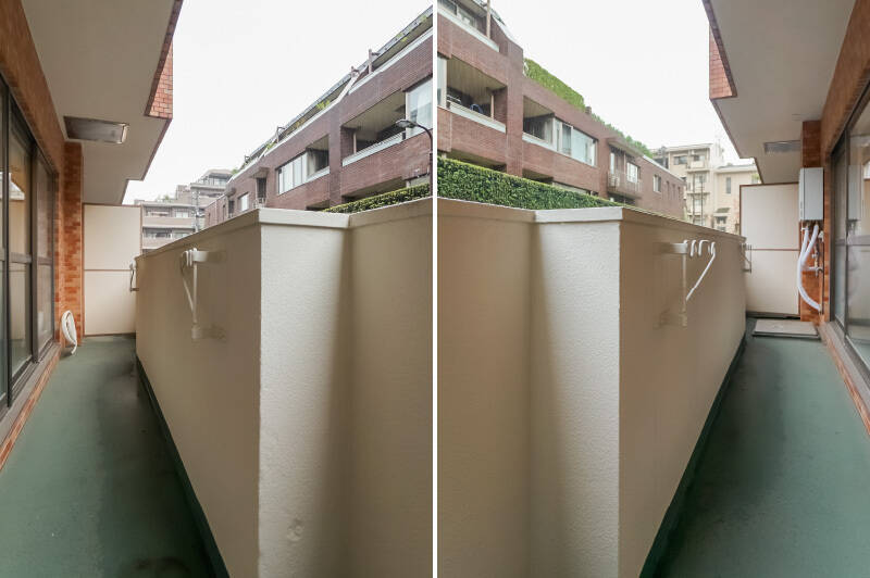幅にゆとりのあるバルコニー。植物を置けば、目隠しにもなりそうです。