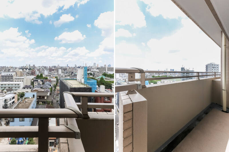なんと北側にもバルコニーが! こちらからも抜けのある景色を楽しめます。