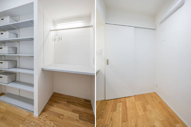 ワークスペースや趣味部屋として使えそうなDEN。コンパクトな分、お籠もり感があって作業に集中できそう。