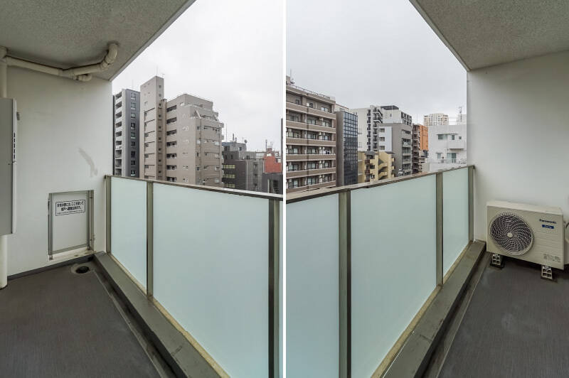 バルコニーは南西向きなので、晴れた日には気持ちよく陽が入りそう。大きめの観葉植物を置いて一服スペースにしたら素敵カモ。