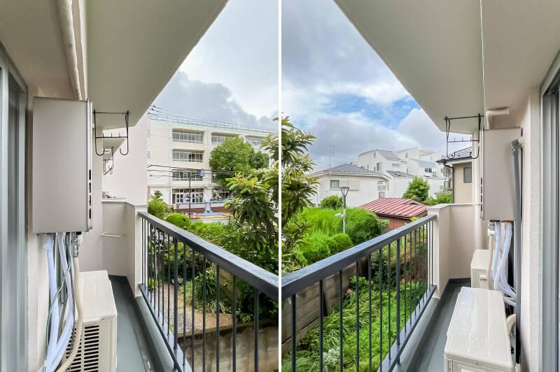 取材時はあいにくの空模様でしたが、バルコニーは南向きなので洗濯物はよく乾いてくれそうです。