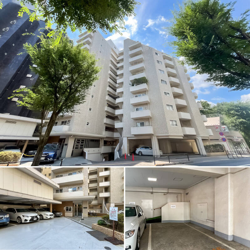 マンション1階には、このお部屋に付いている、「専用使用権付き」の駐車場が。アウトドア系のお車だって駐車できそうなゆとりのある平置きタイプ。屋根があるので、雨の日の乗り降りも安心。