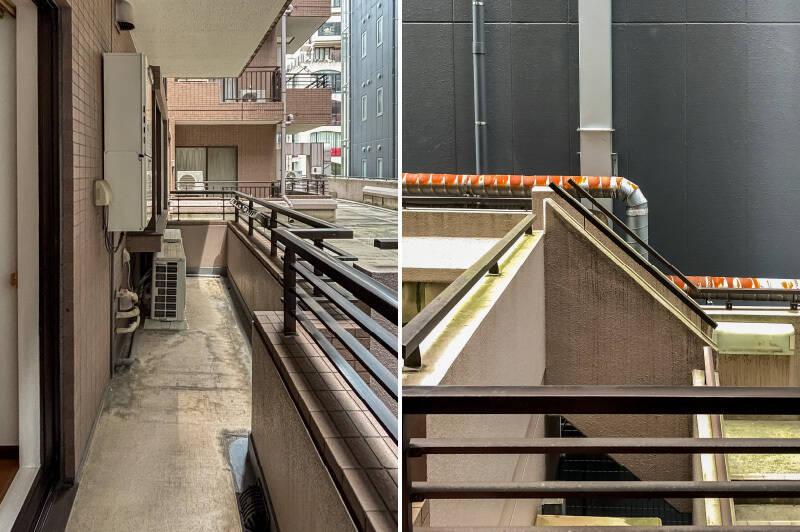 南東側の眺望。まわりには建物がありますが、距離が取れている印象です。