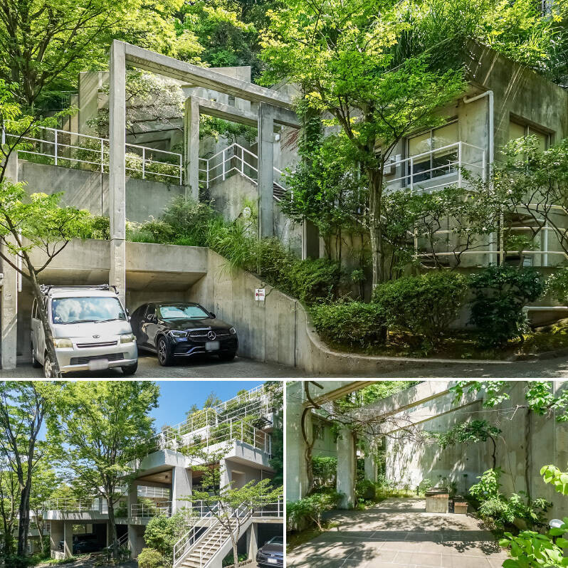 自然と建物が溶け込んだようなマンションにうっとり。幻想的な空気感が広がっています。