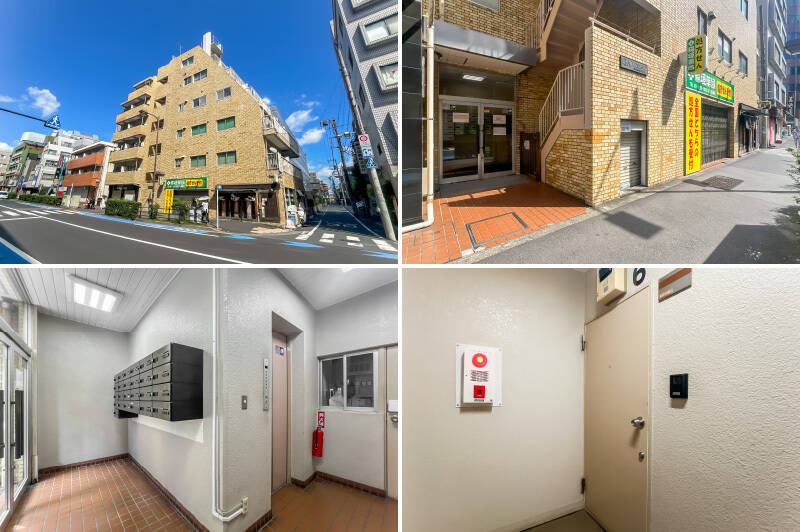 1982年に竣工した、 総戸数24戸の、6階建てのマンション。1階には、薬局と居酒屋が入居しています。ご紹介した住戸は最上階に所在しており、ワンフロア2住戸のみのプライバシー性の高い構造です。
