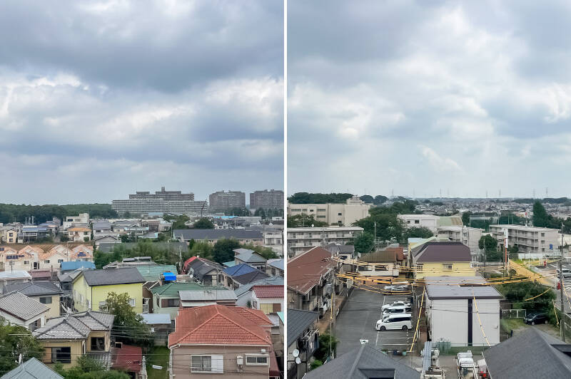 バルコニーからは街並みが一望できますよ。