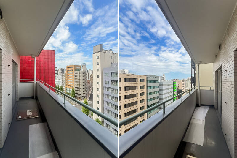 ゆったりサイズのバルコニー。お洗濯物はルーフバルコニーで干すのがオススメです。