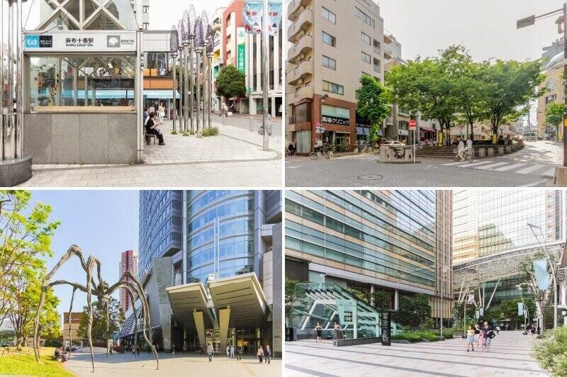 ご紹介する物件は、最寄り駅の都営大江戸線「<b>麻布十番</b>」から徒歩４分。「<b>六本木ヒルズ</b>」（徒歩６分）や「<b>東京ミッドタウン</b>」（徒歩15分）などの大型商業施設が充実した、便利で楽しい周辺環境です。