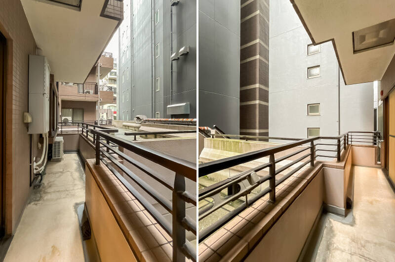 南東側の眺望。まわりには建物がありますが、距離が取れている印象です。