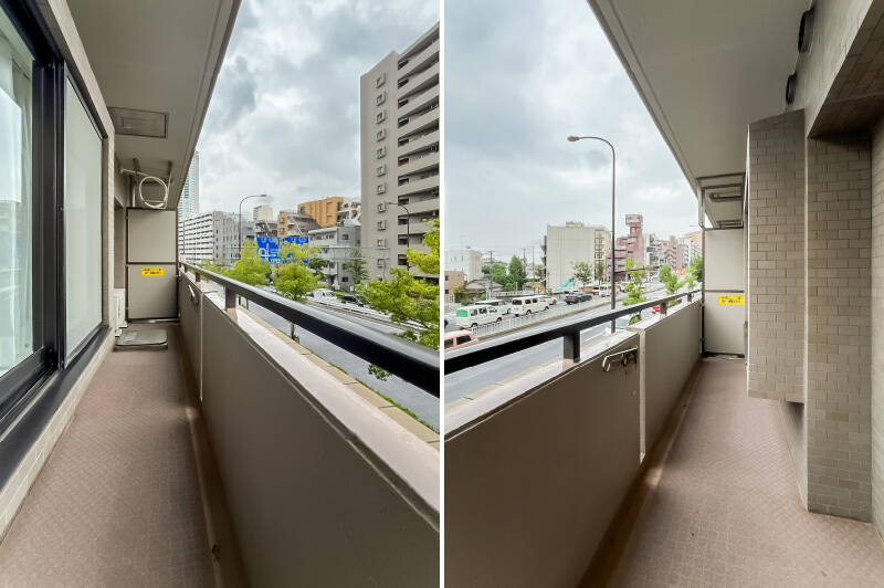 バルコニーはLDKと隣接する洋室Ａの前まで続いています。