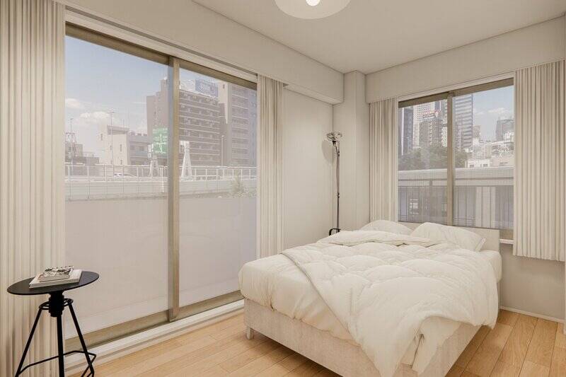洋室Bも二面採光。先ほどご紹介した北東側〜北西側のバルコニーに面しています。