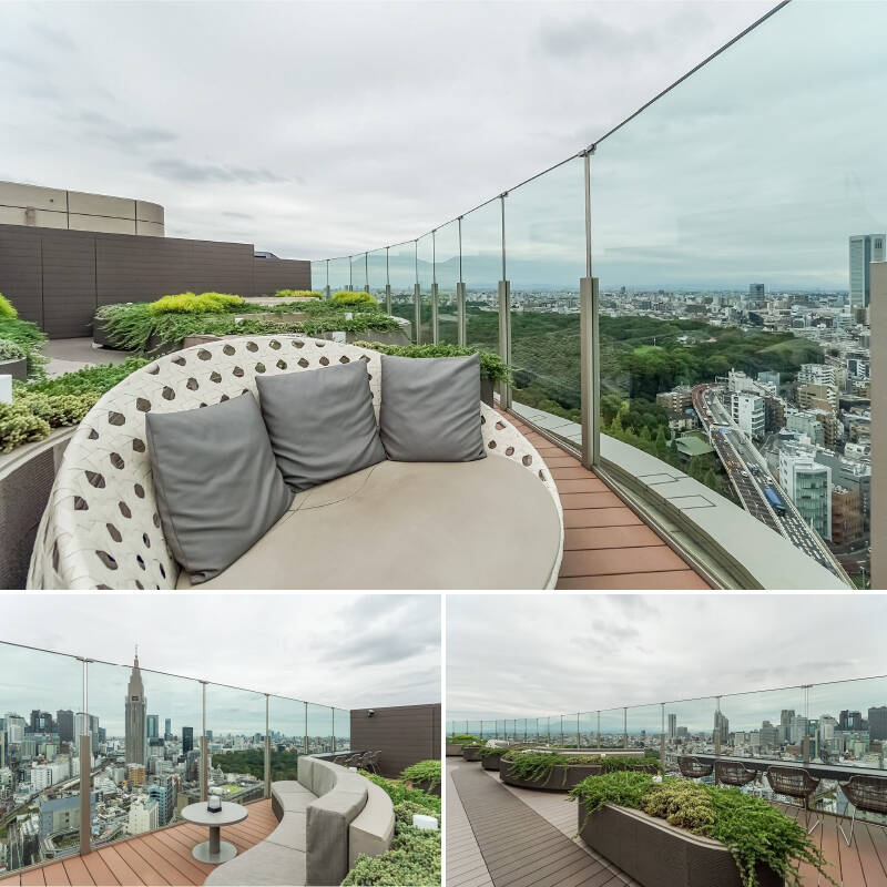 28階に設けられたビューデッキでは、心揺さぶられる景色と出会えます。風景に向かって設置されたカウンター席も、半個室風のソファ席も、時間を忘れてくつろぐことができそうですよ。夜景も綺麗でしょうね!