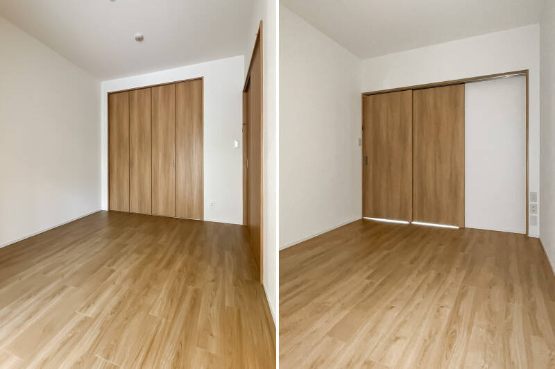 LDKからサッとアクセスできるので、お子さまのプレイルームとして利用するのもよさそう。廊下の方へ直接出ることもできます。