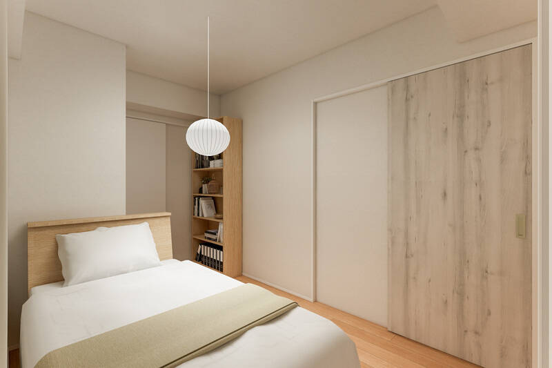 サービスルームはベッドと収納家具を置けるくらいの広さ。CGイメージではシングルサイズのベッドを配置しています。