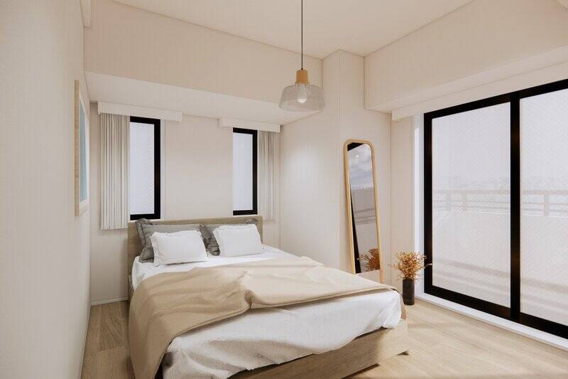 洋室Bは二面採光。右手の窓から北向きのバルコニーにアクセスできます。