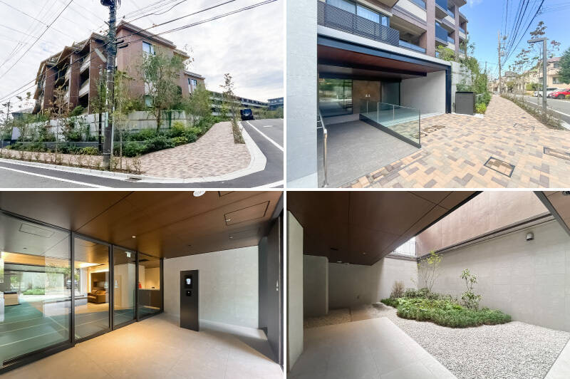 今回はカウカモではちょっとレアな、2025年竣工の新築物件! 2棟からなる総戸数248戸の大規模低層マンション。共用部は大規模らしいゆったりとした造りです。