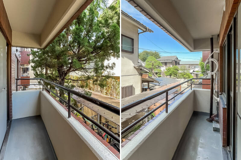 バルコニーには物干し受けが備わっています。