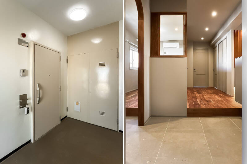 6階でエレベーターを降り、玄関ドアを開けると早速目がハートになってしまいました♡♡