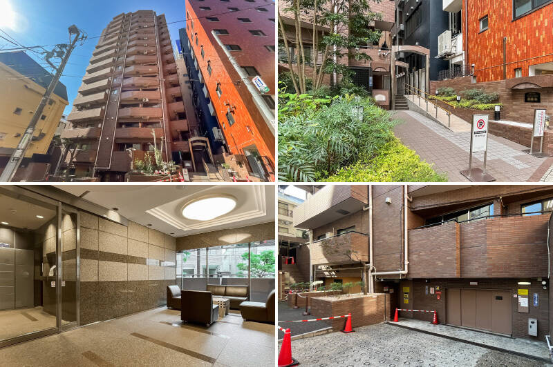 1996年に竣工した、総戸数96戸の建物。エントランスはオートロック・宅配ボックス付きで、応接セットを設けた共用ロビーが高級感ある印象です。