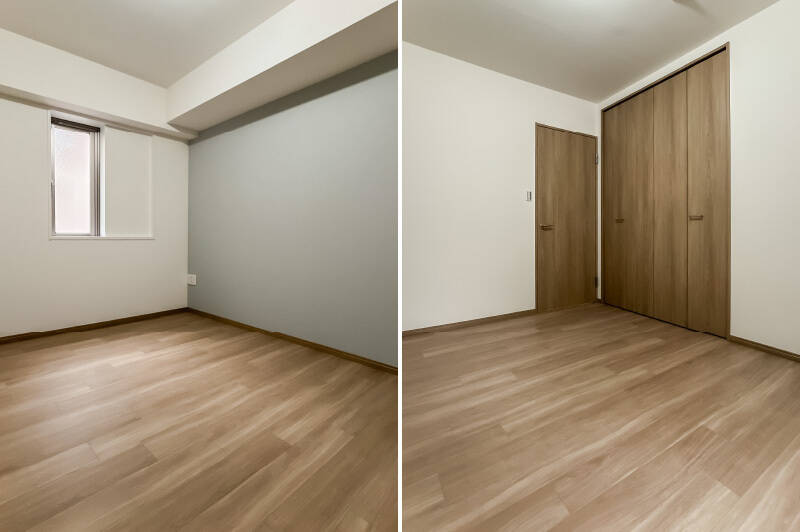 洋室Ｂは北東向き。折れ戸2枚分の収納付きです。