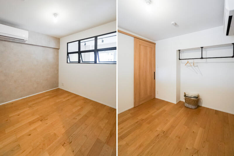 洋室Aは約5.2帖。外に面した窓はありませんが、室内窓のおかげで圧迫感がなく、空間の広がりを感じられてGOODですね。窓は開閉可能で光と風を両方取り込めるので、明るく快適に過ごせそう。