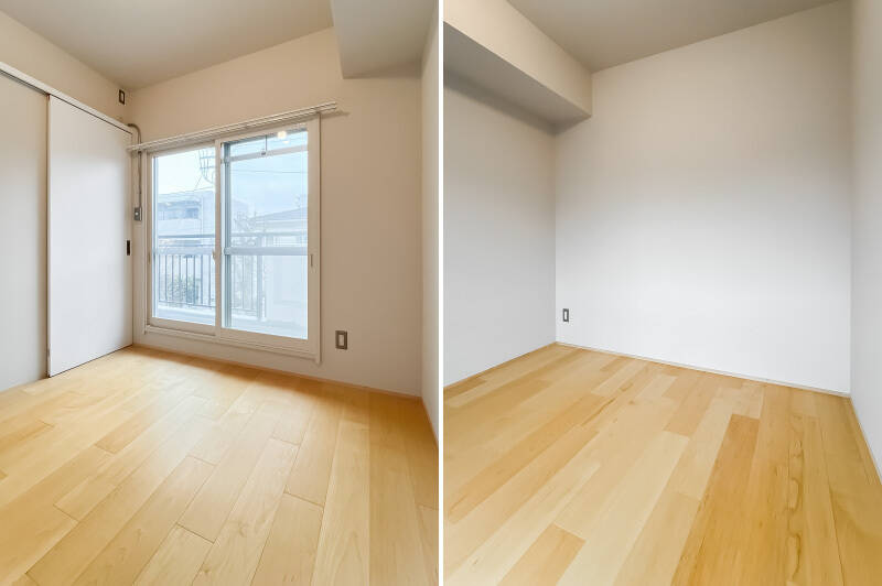 LDと横並びで南向きのバルコニーに面し、日当たり良好。