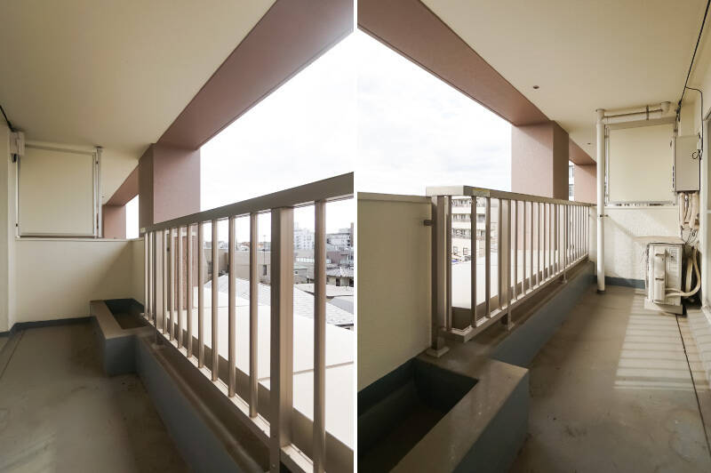 バルコニーにはちょっとした花壇があるので、植物やお花を育ててみてもいいカモ。