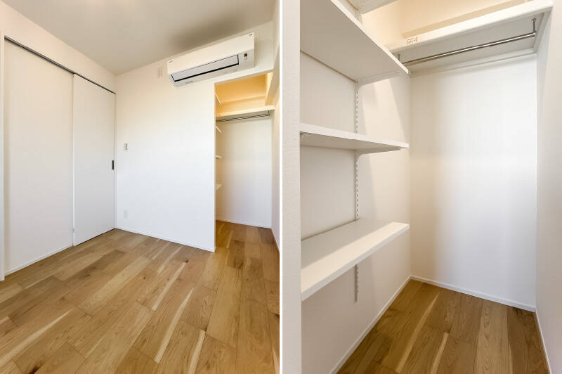 なんと可動棚、ハンガーパイプ・枕棚付きのWICも完備！
