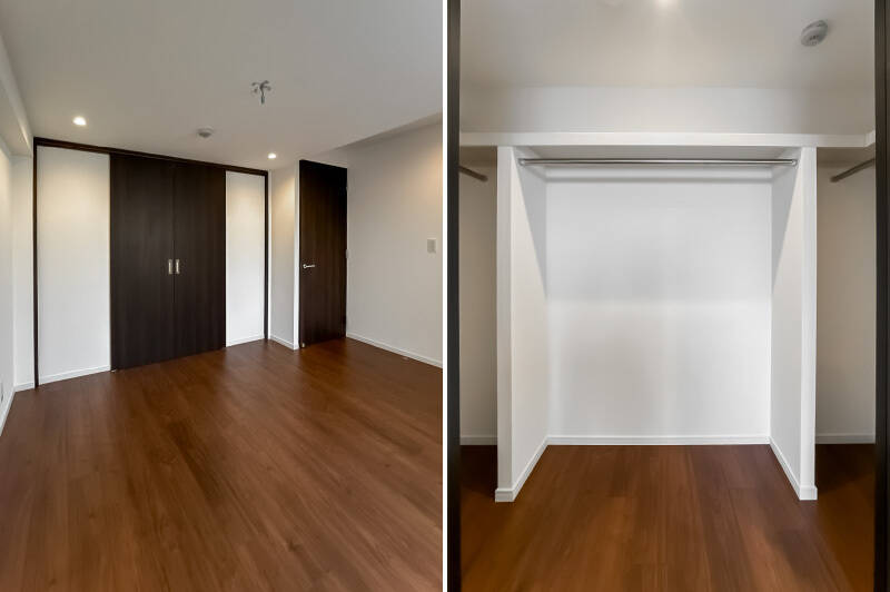 洋室Aには広々としたウォークインクローゼット（WIC）が付いています。