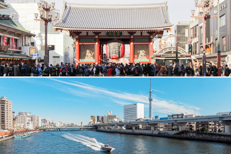 大江戸線「蔵前」駅まで徒歩3分、銀座線「田原町」駅まで徒歩5分、浅草線「浅草」駅まで同じく徒歩5分と、日本の文化やクラフトマンシップが感じられる立地です。隅田川沿いまで徒歩6分ほどの距離。