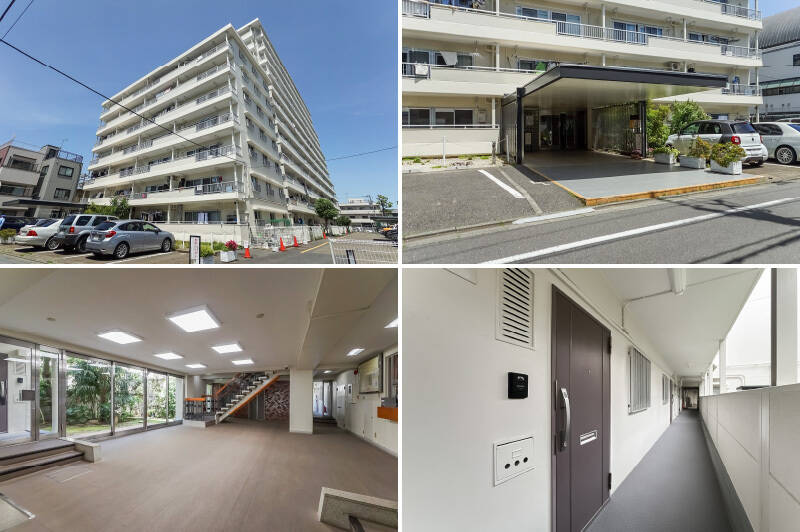 <p>竣工は1969年と築年数を経ていますが、外観や共用部はきれいな印象です。大規模修繕工事は2024年9月に実施済み。2007年の大規模修繕工事の際には、住戸の玄関扉が更新されています。住戸所在は1階です。</p>