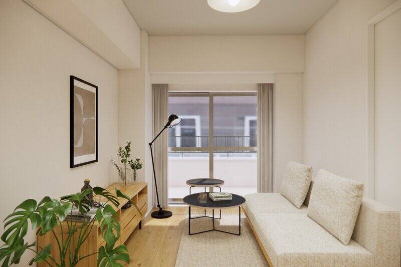 LDKの広さは約11.9帖。南西向きのバルコニーに面しています。