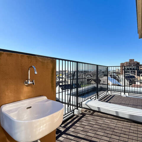 松原フラットの眺望・バルコニー写真