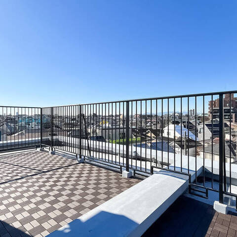 松原フラットの眺望・バルコニー写真