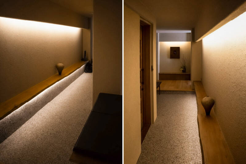 まるで料亭のような雰囲気。また、写真をお見せできないのが残念ですが、玄関扉も内装時に古い日本の蔵戸に交換されています。