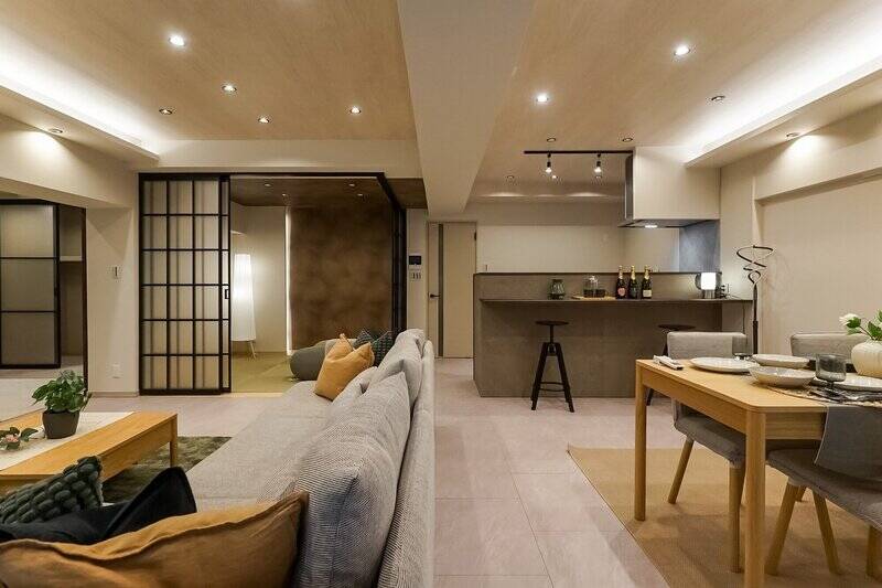 LDKの一角にはなんと和室が。キッチンと洋室Aをご紹介する前にチェックしてみましょう。