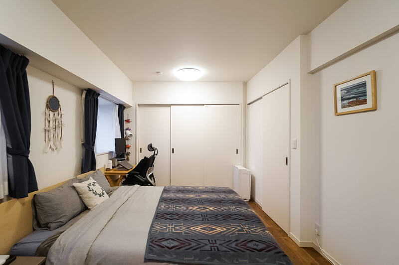 引き戸タイプのクローゼットを完備しており、収納場所に困ることはなさそう。