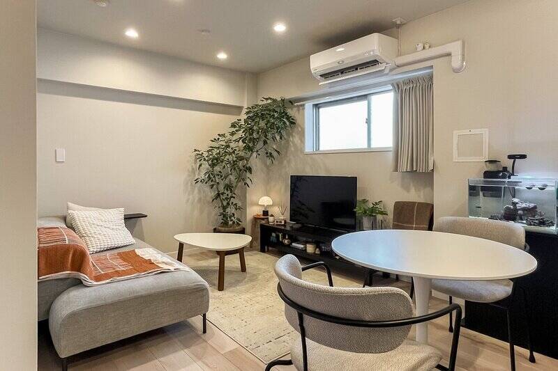 北側の窓から柔らかな日差しが差し込みます。