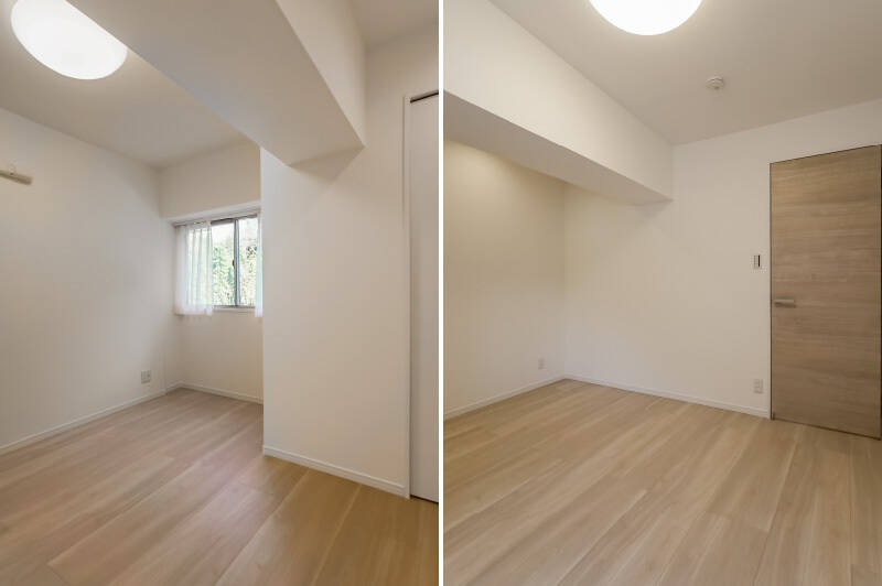 真ん中に位置する洋室Bは約6.1帖です。梁は少し下がっているところがあります。