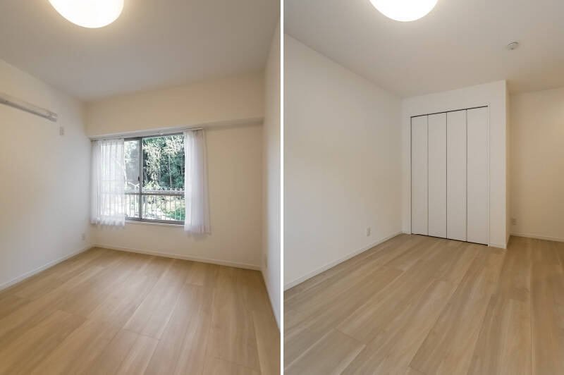 約7.6帖のこちらの居室は最も広いので、主寝室にするのにおすすめです。