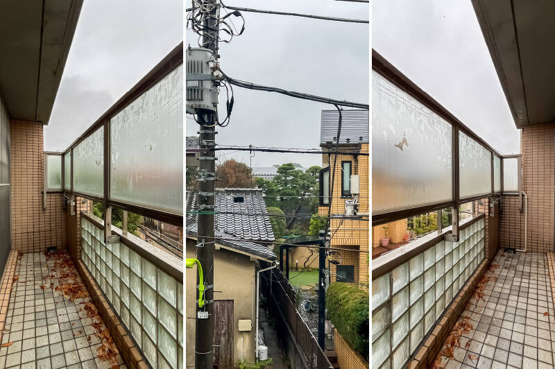 南向きのバルコニー。物干しはこちらに設置されていますが、洗濯機からの動線を考えると下階のテラスに干した方が便利かもしれません。