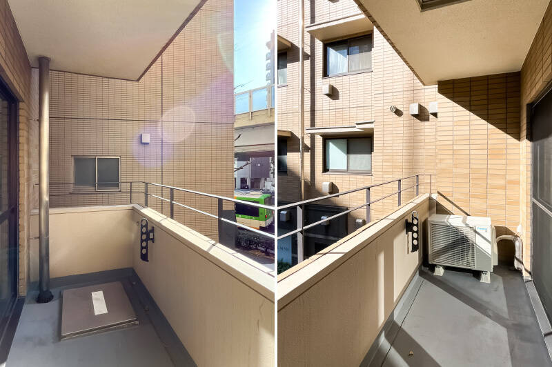 バルコニーには、物干し金具が備わっています。