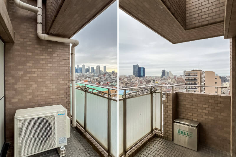 バルコニーには物干し金具が備わっています。