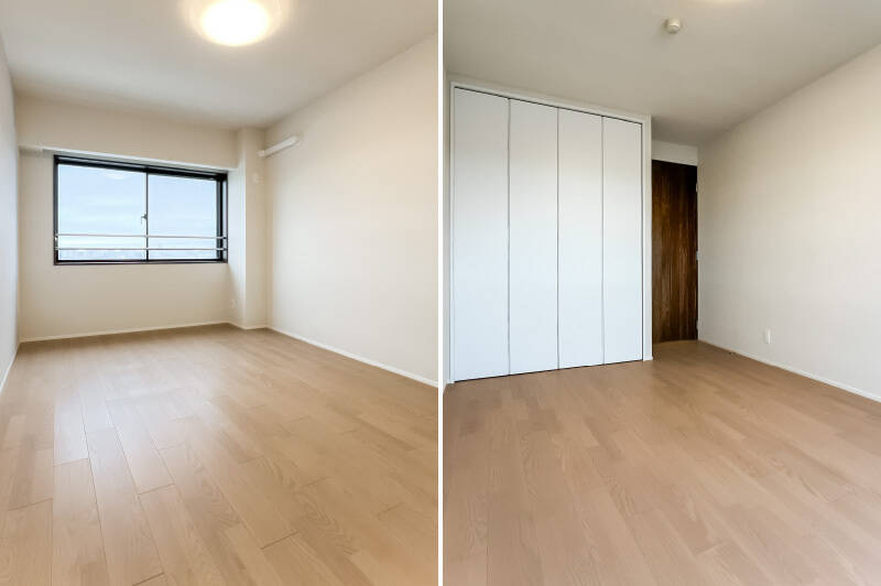 隣接する洋室Ｂは、洋室Ａとほぼ同じ広さ＆形。