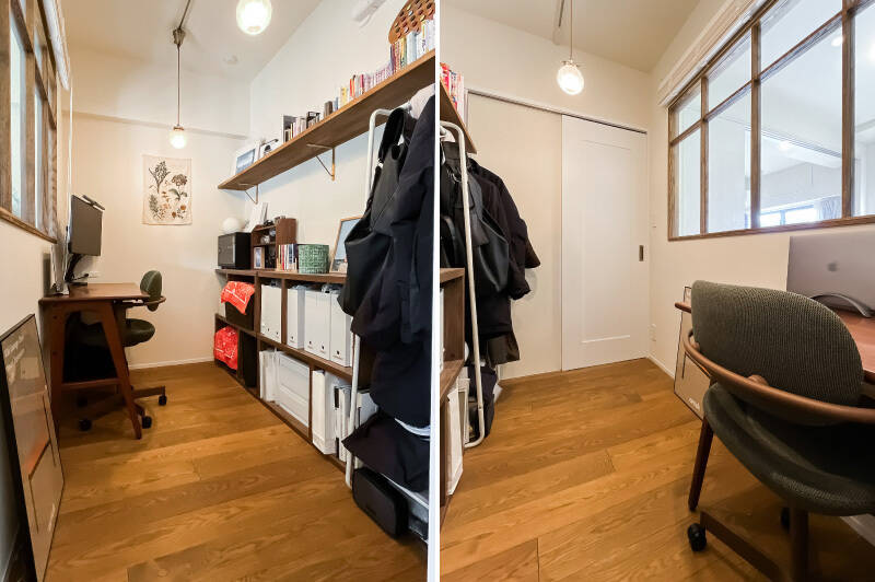 室内窓で抜け感が生まれるので、実際の広さよりも開放的。のびのびと作業に集中できそうですね！
