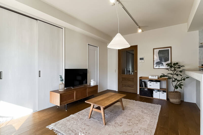 LDKからの見え方はこんな感じに。白が際立ち、すっきりとした印象です。