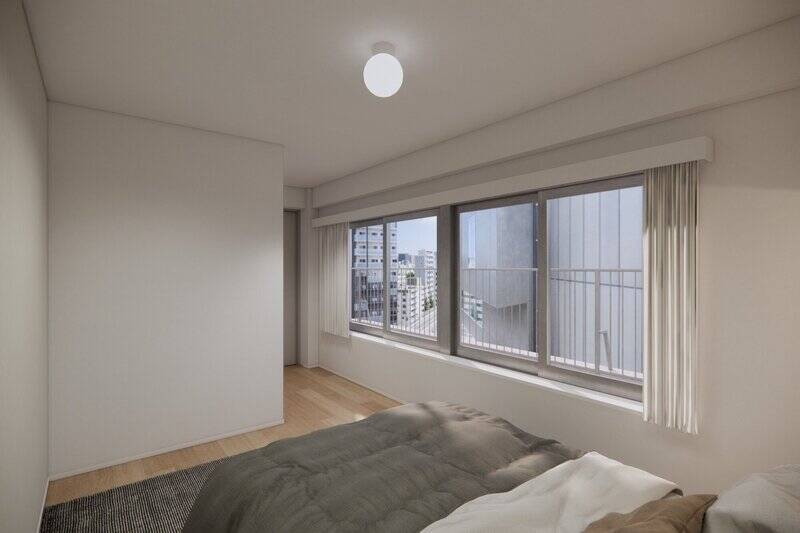 洋室AはLDKに隣接する間取り。南西向きのワイドな窓に面しています。